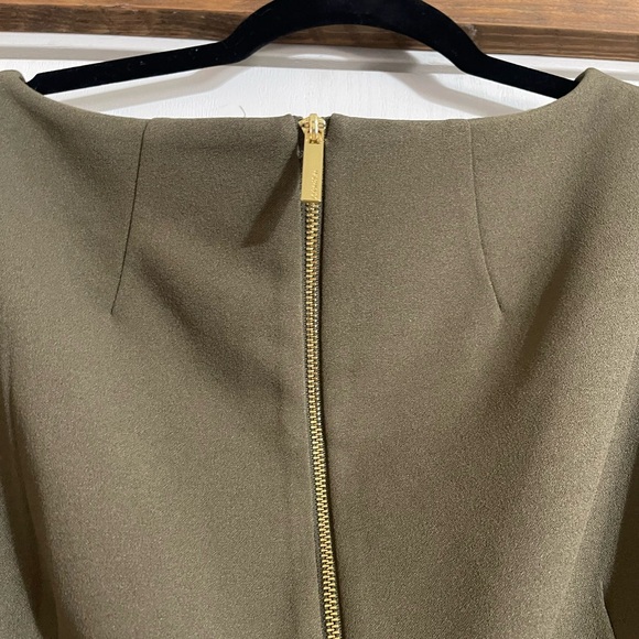 Olive Green Calvin Klein Dress Size 14 - Picture 5 of 10